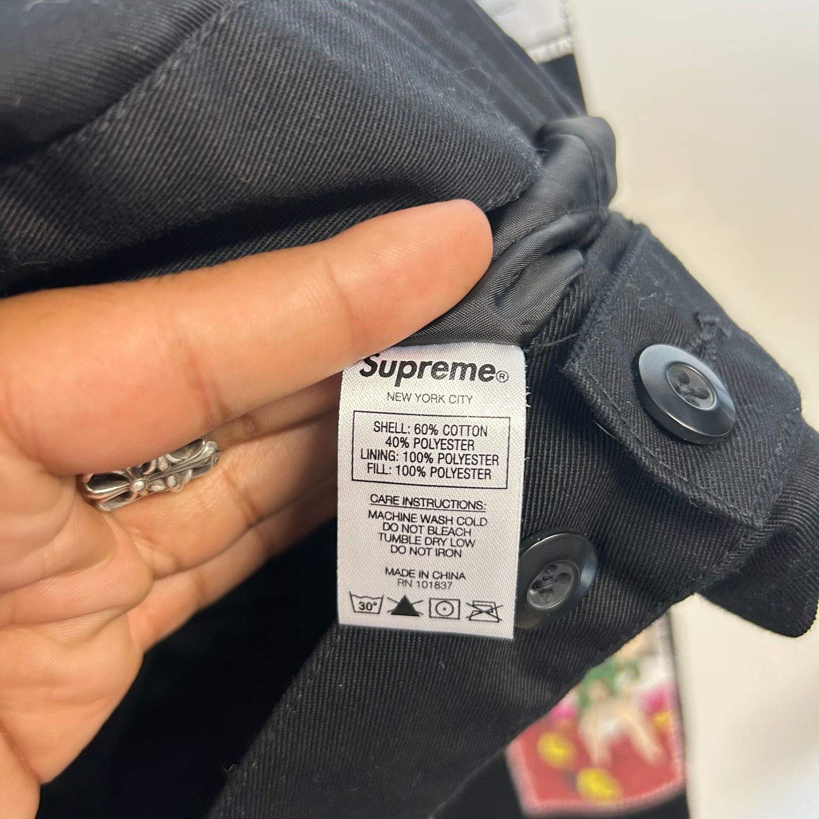 Supreme x Toshio Saeki FW20 Black Patchwork Quilted Work Jacket Size XL
