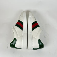 Gucci White Web Ace Sneaker Size GG 10