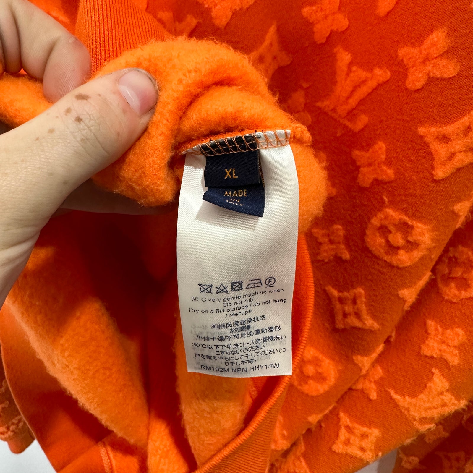 Louis Vuitton Orange Jacquard Crewneck Size XL
