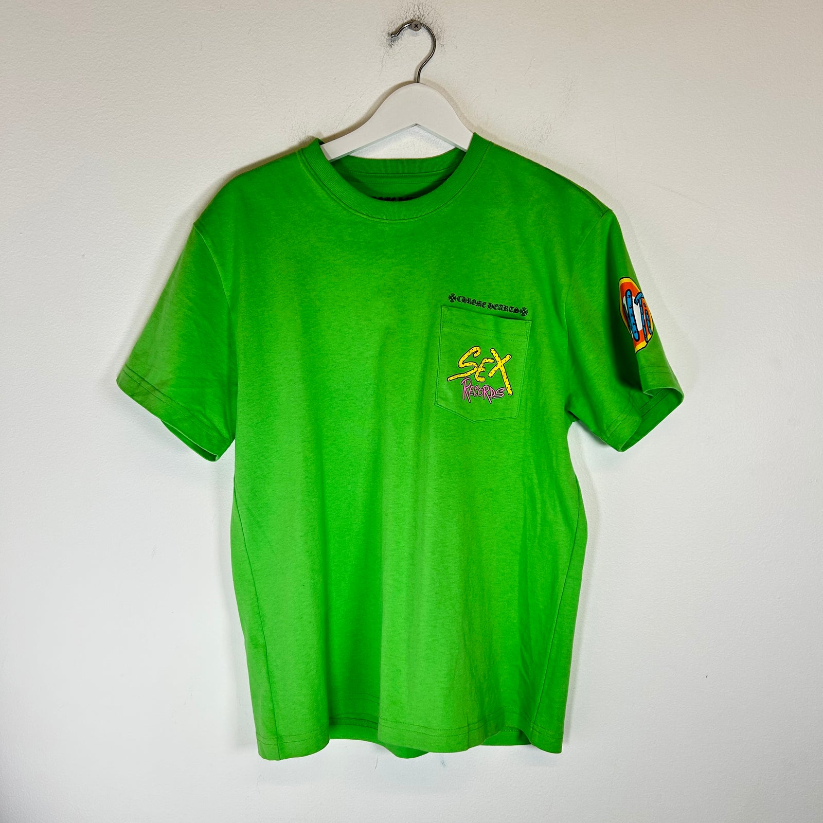 Chrome Hearts Lime Green Sex Records Tee Size M