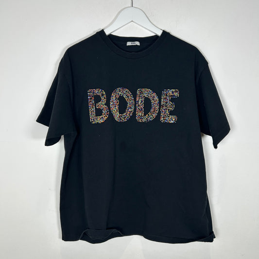 Bode Rainbow Sequin Black T-Shirt Size L