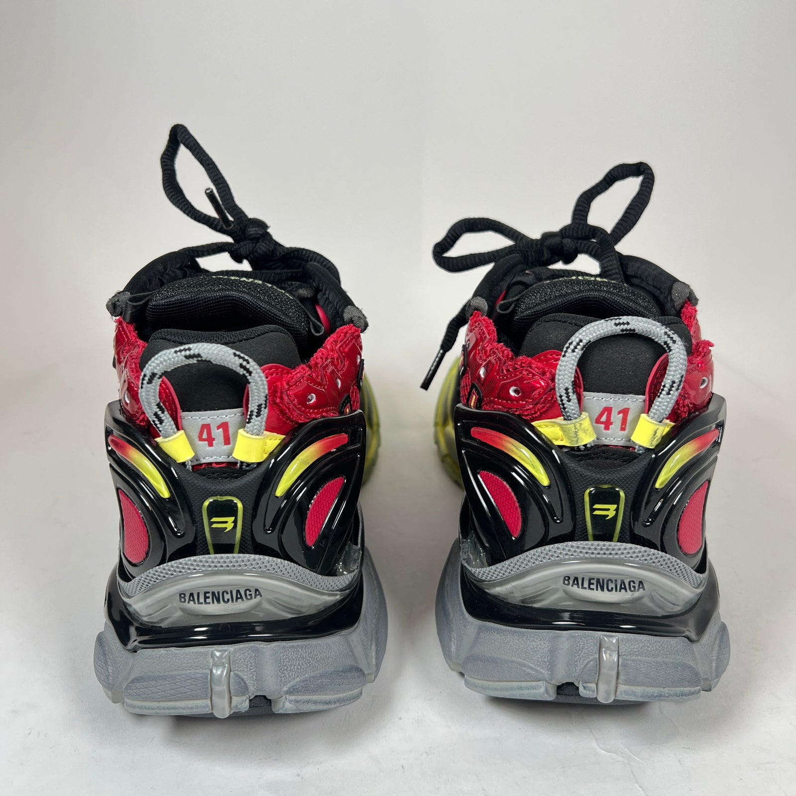 Balenciaga Red/Fluorescent Yellow Runners Size 41
