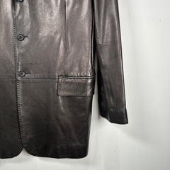 Ralph Lauren Purple Label Lambskin Leather Blazer Size 42R