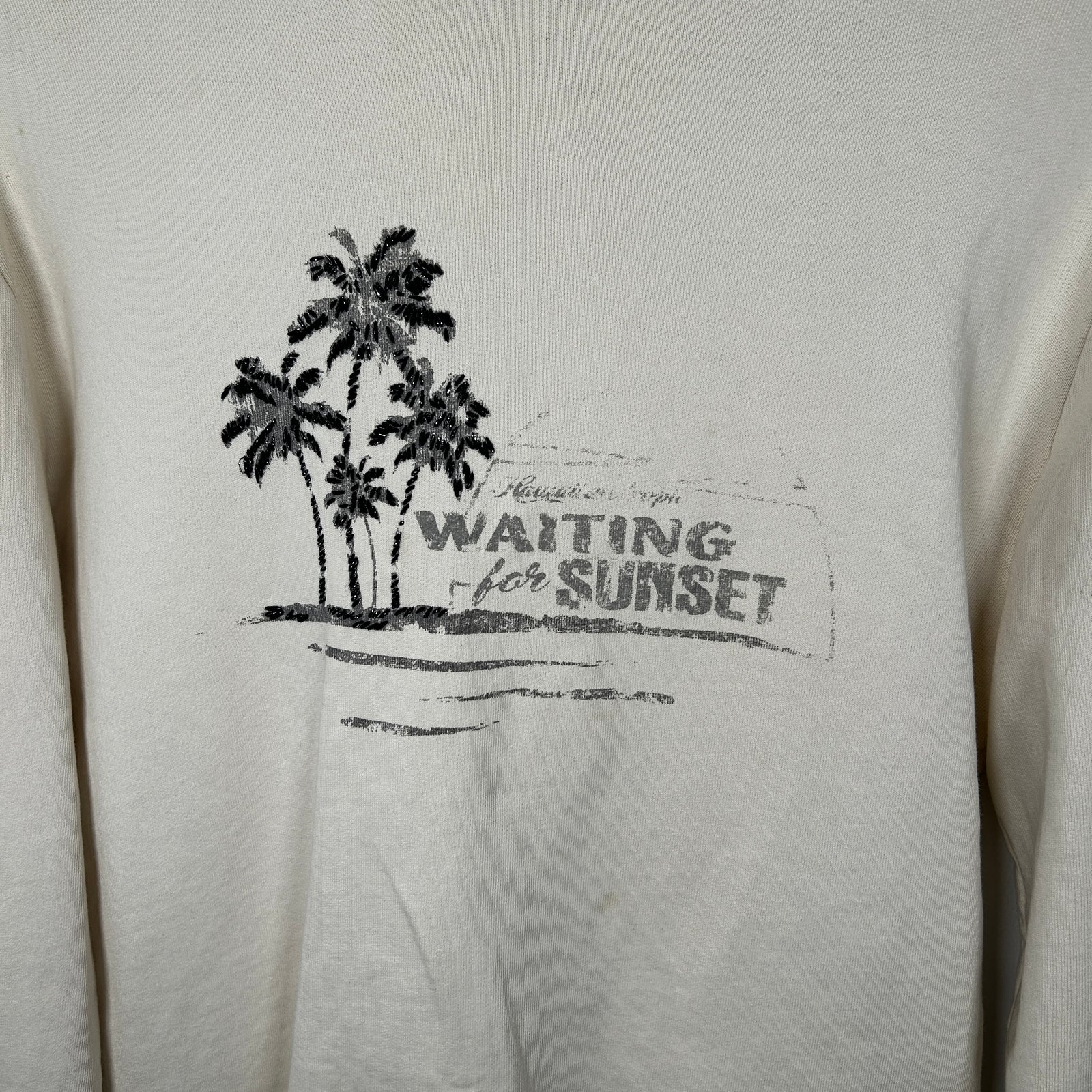 Saint Laurent Paris Beige Waiting for Sunset Hoodie Size M