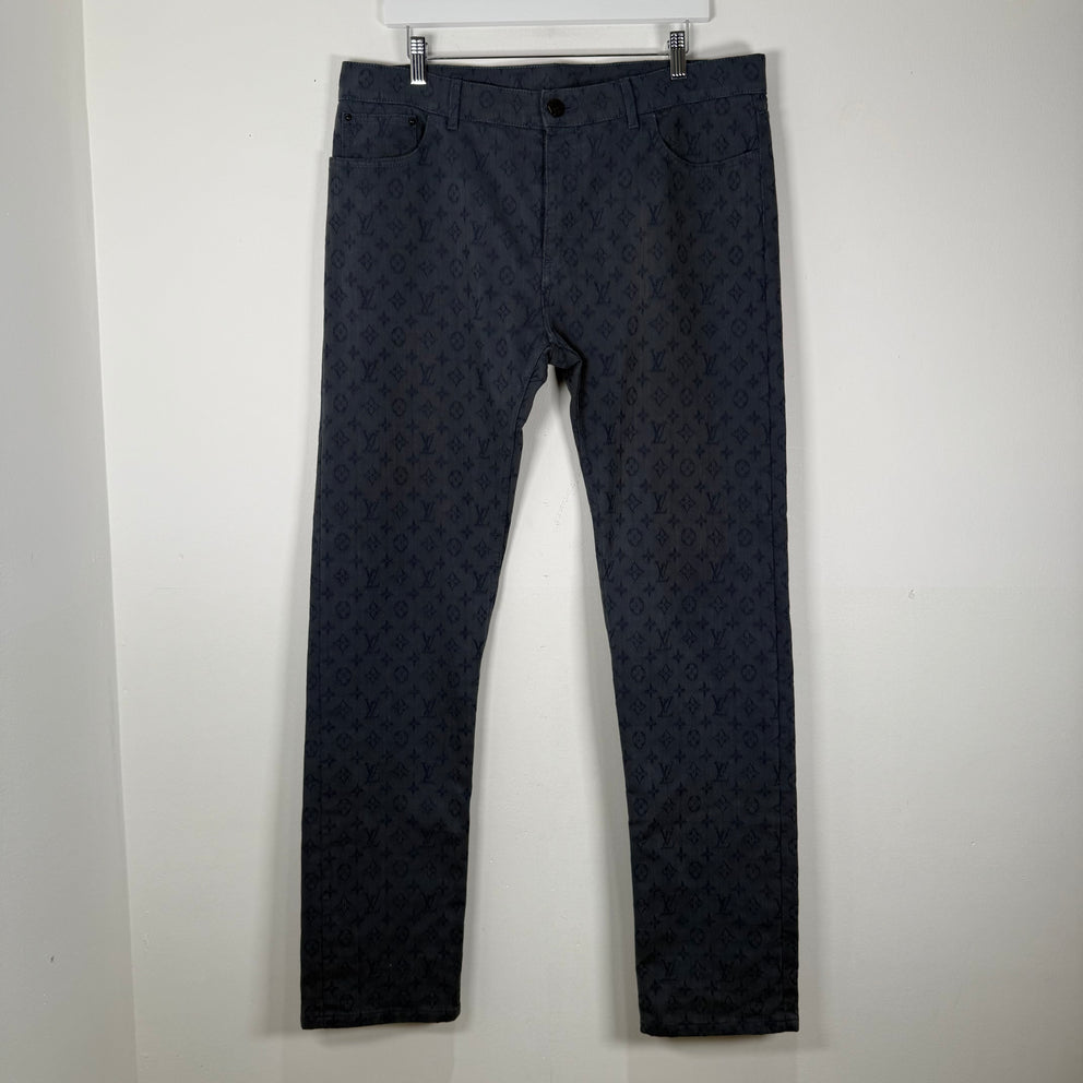 Louis Vuitton Blue Monogram Jeans Size 36