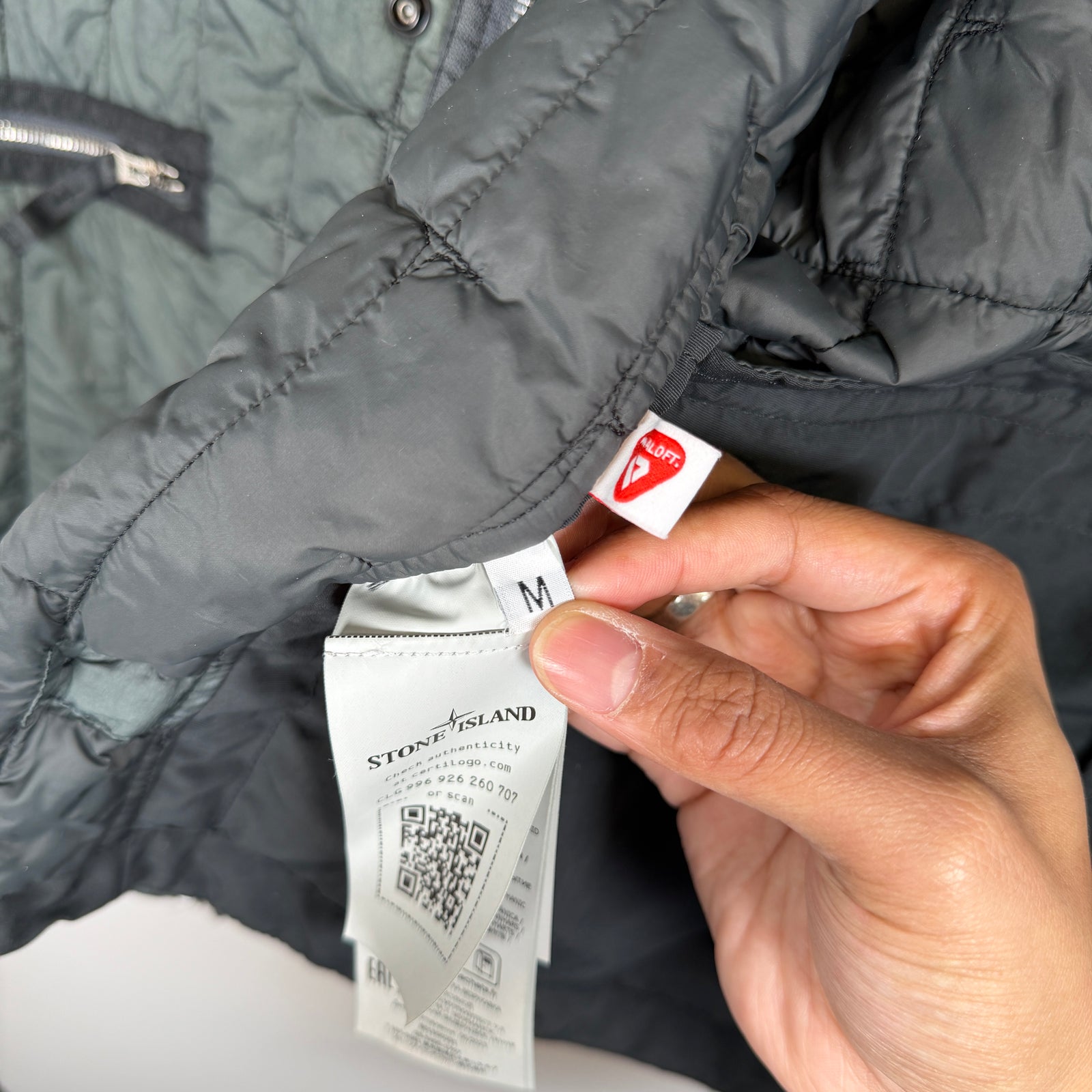 Stone Island Grey Quilted Nylon Stella Vest Size M