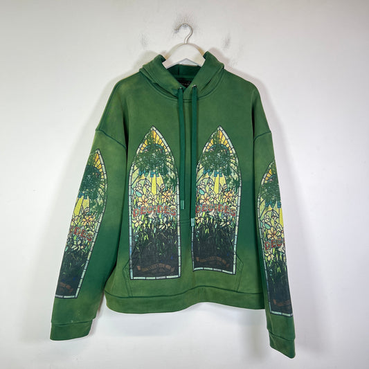 Who Decides War Vintage Green Faded Hoodie