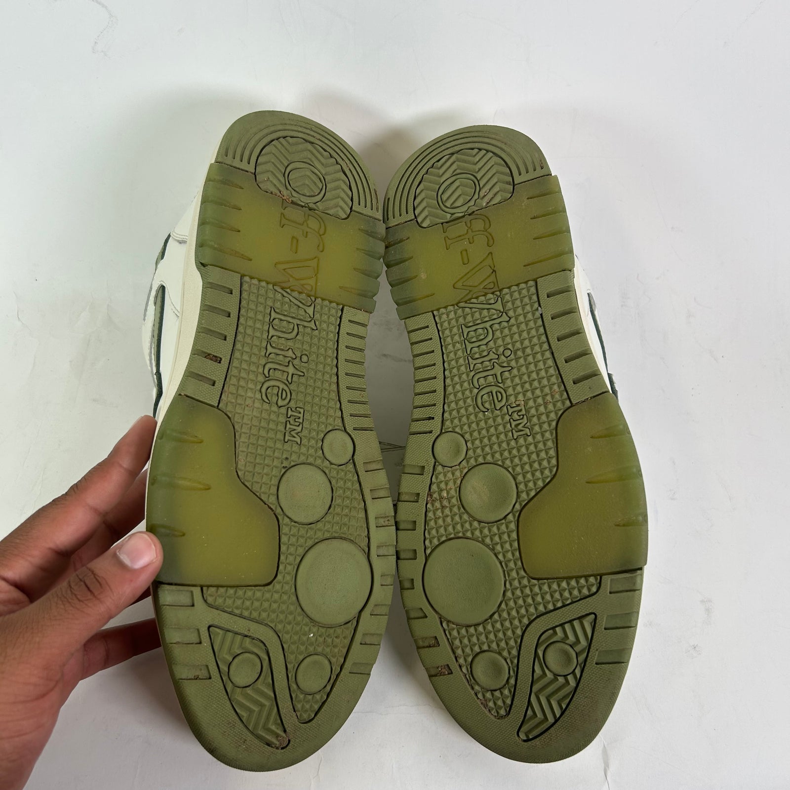 Off-White Olive Green Out Of Office Sneaker Size 43