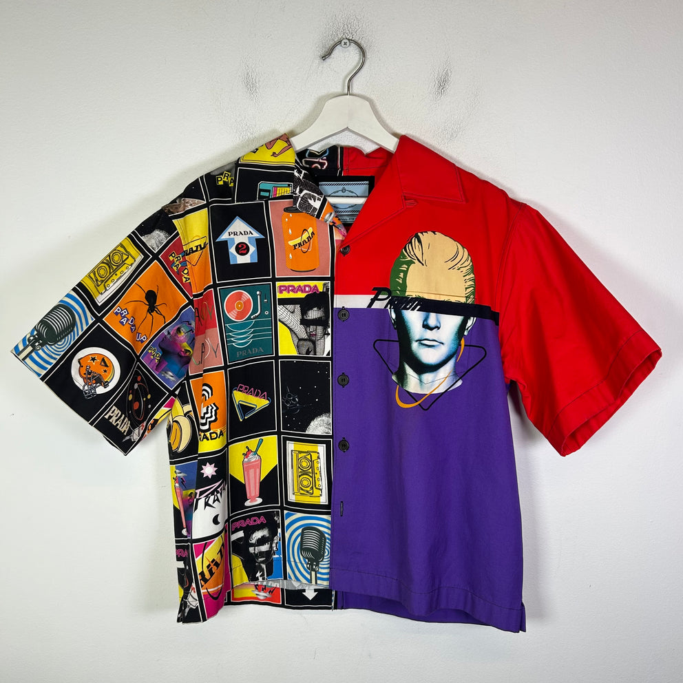 Prada FW19 Double Match Bowling Shirt