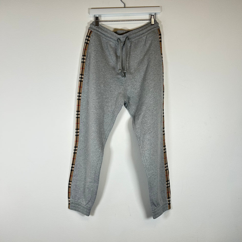 Burberry Grey Check Sweatpants Size S