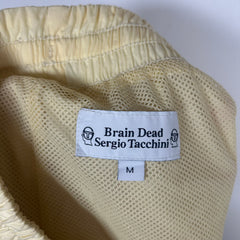 Brain Dead x Sergio Tacchini Yellow Nylon Shorts Size M