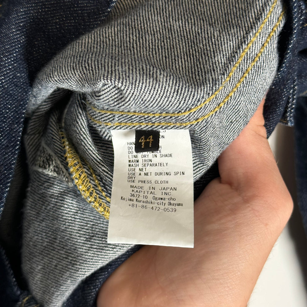 Kapital 11.5oz Denim Mexican Tuxedo Jacket Size 44