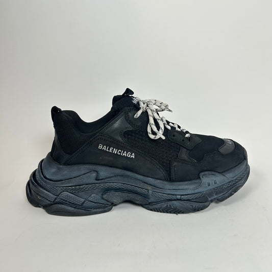 Balenciaga Black/Black Triple S Sneaker Size 44