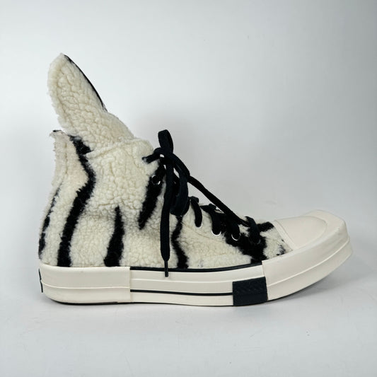 Rick Owens Converse Zebra TURBODRK Chuck 70 Sneakers Size 11