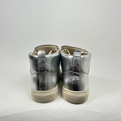 Balenciaga Silver Arena High Top Sneaker Size 44
