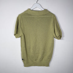 Knickerbocker Pale Green Knit Polo Size S