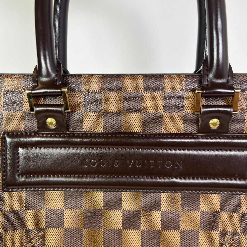 Louis Vuitton Ebene Damier Venice Sac De Plat Canvas Bag