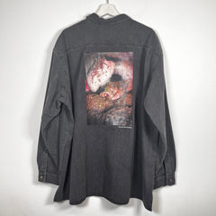Balenciaga Sky High Farm Black Denim Oversized Shirt