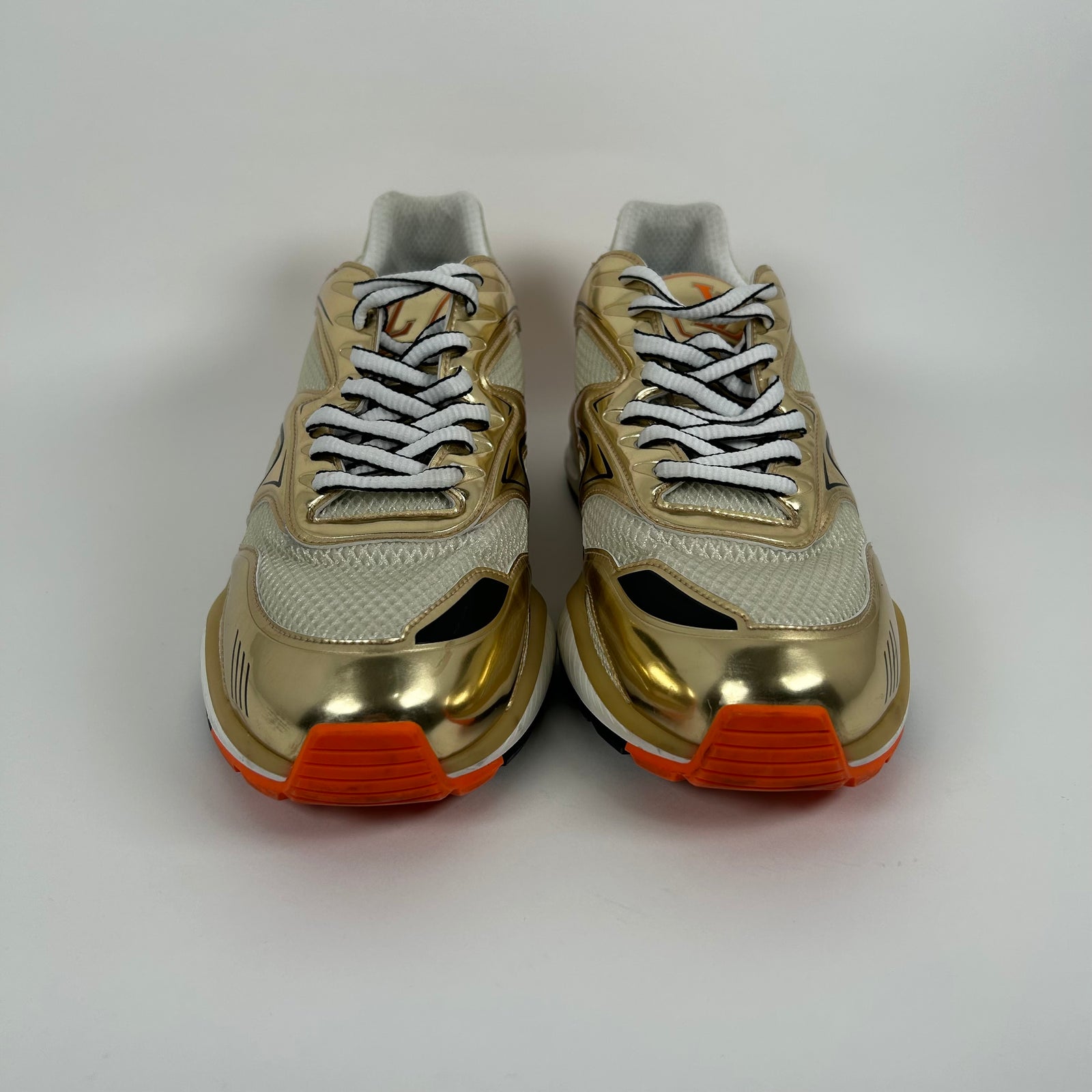 Louis Vuitton Gold Mesh Trail Low Top Sneaker Size LV10.5