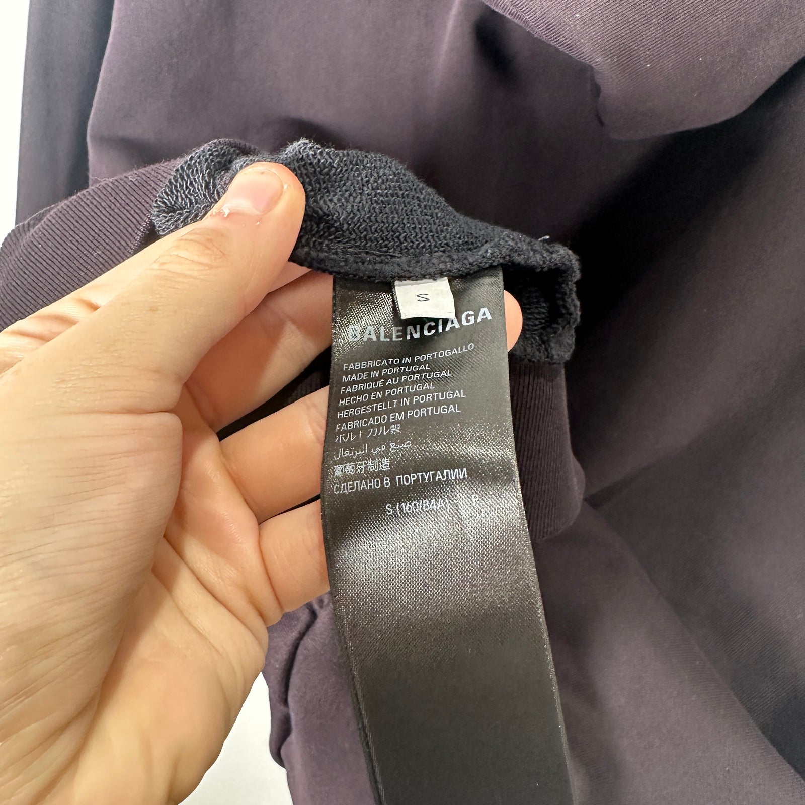 Balenciaga Black Sample Sticker Hoodie Size S