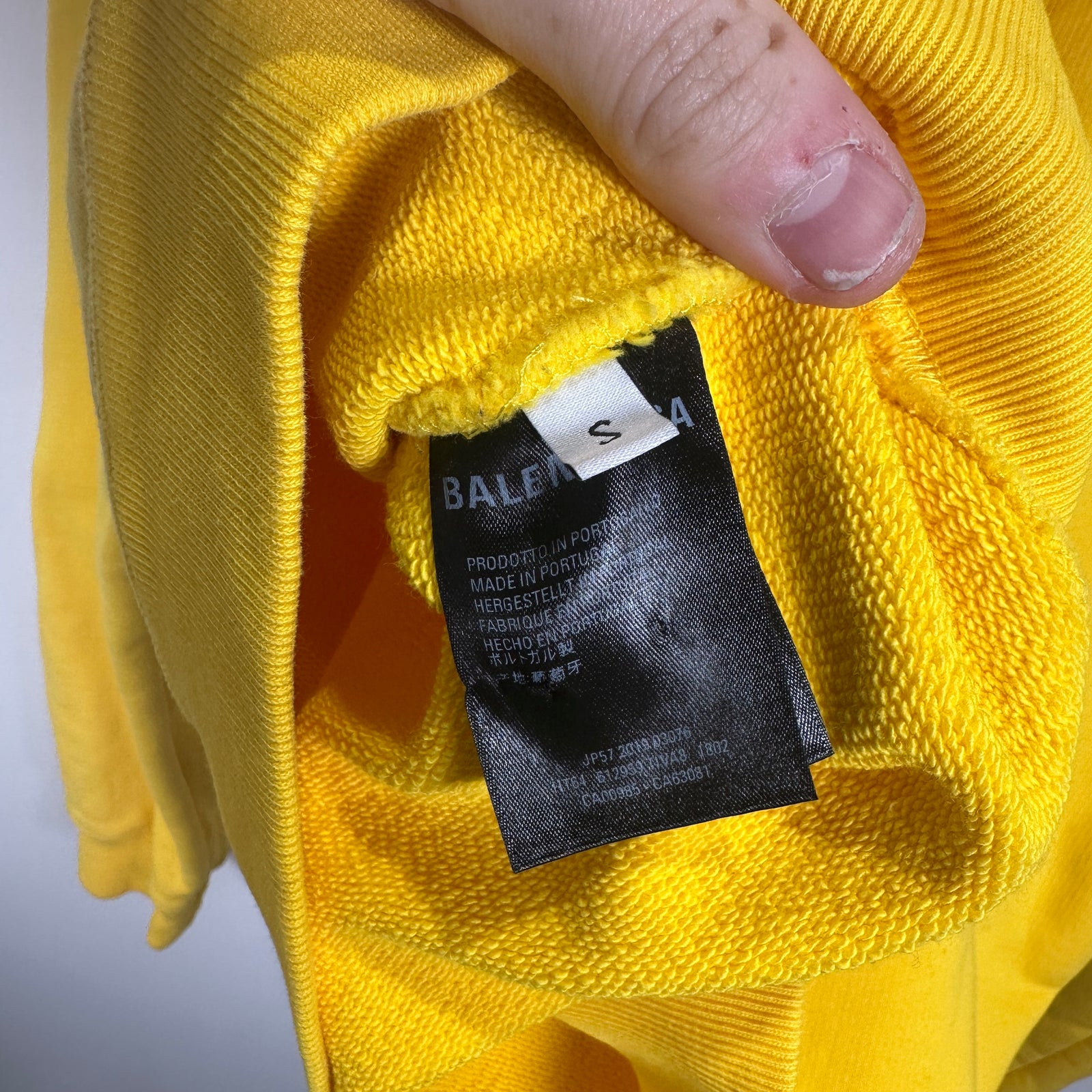 Balenciaga Yellow X Rated Womens Hoodie Size S