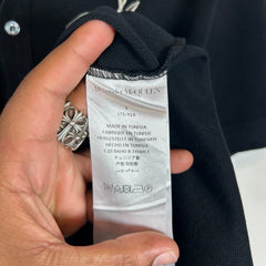 Alexander McQueen Black Embroidered Floral Polo Shirt Size S