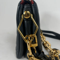 Louis Vuitton Black Lambskin Embossed Coussin BB Bag