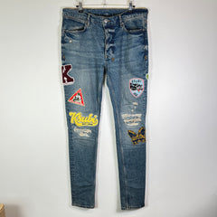 Ksubi Van Winkle Rodeo Patch Distressed Jeans