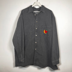 Balenciaga Sky High Farm Black Denim Oversized Shirt