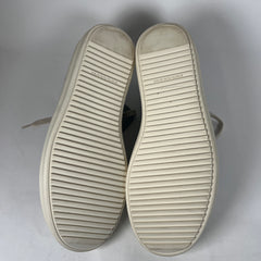 Rick Owens Waxed Silver Sub-Human Low-Top Ramones Size 42