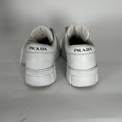 Prada Plaque White Sneaker Size 5