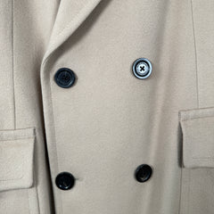 Burberry Cashmere Light Khaki Trench Coat Size M
