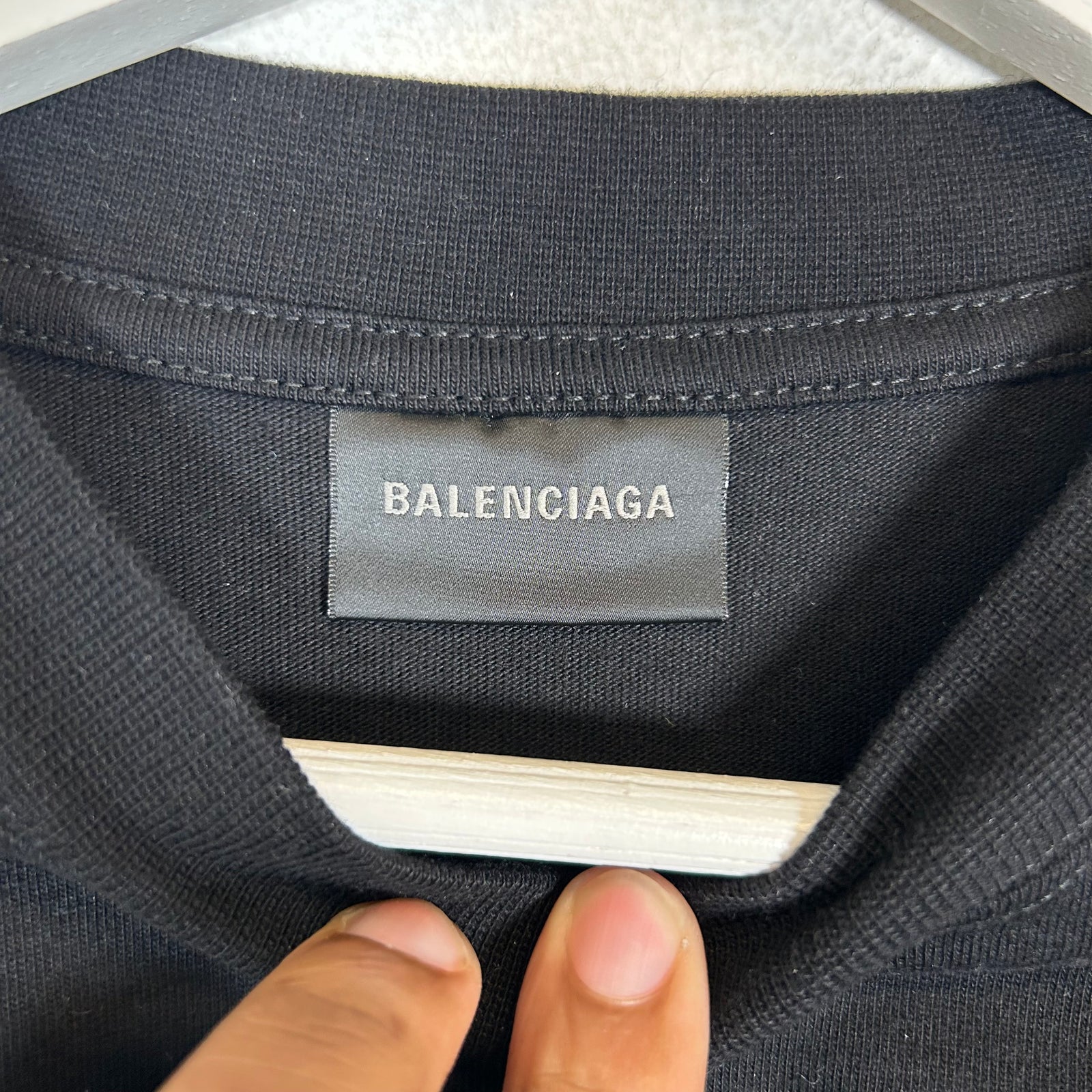 Balenciaga Black Campaign Logo T-Shirt Size M