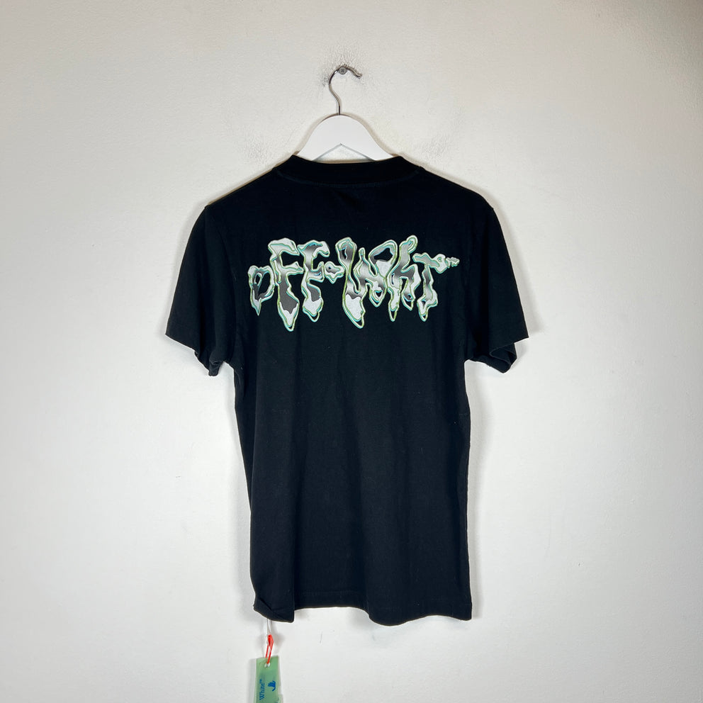 Off-White Black Liquid Logo T-Shirt Size XS