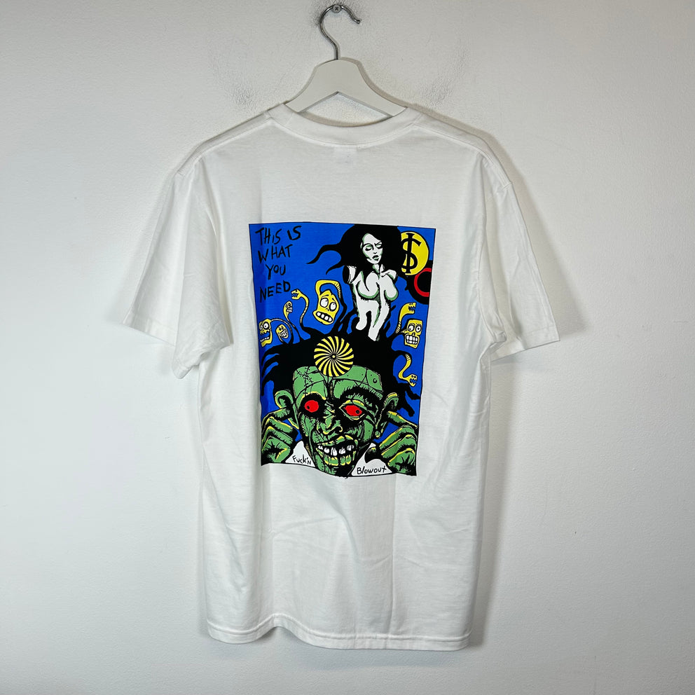 Supreme FW25 White 'F***** Blowout' T-Shirt Size M