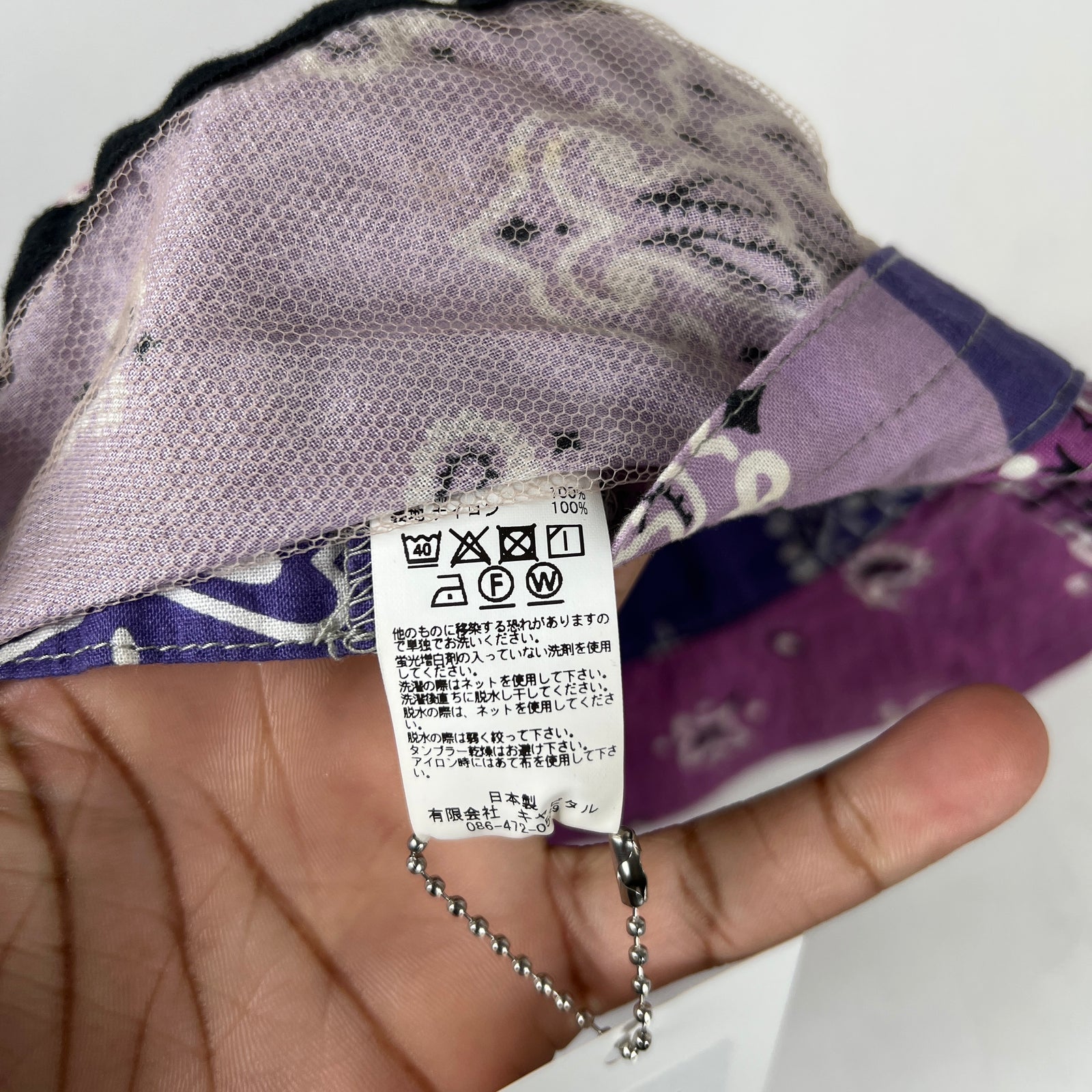 Kapital Purple Bandana Bucket Hat