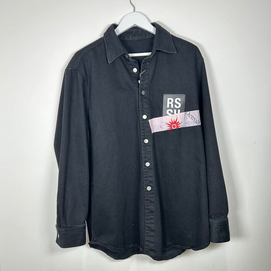 Raf Simons Black Jean Button-Up Size Small