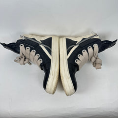 Rick Owens Black Jumbo Lace Geobaskets Size 41