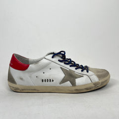 Golden Goose White/Red Superstar Sneaker Size 43