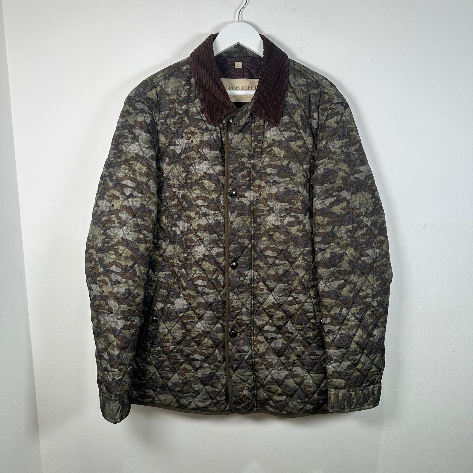 Burberry Camo Quilted Jacket Size XL