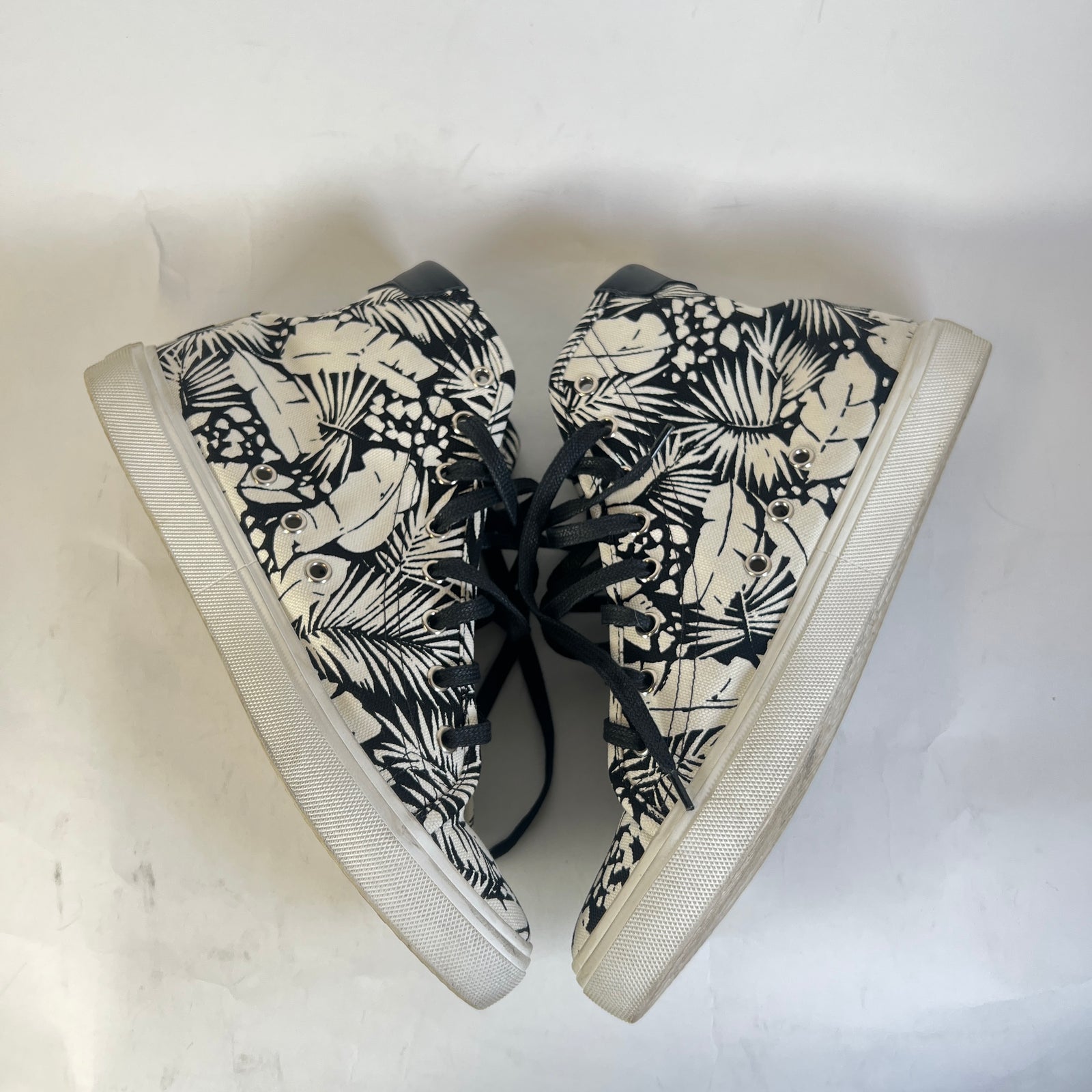 Saint Laurent Floral Malibu Mid Top Sneaker Size 41