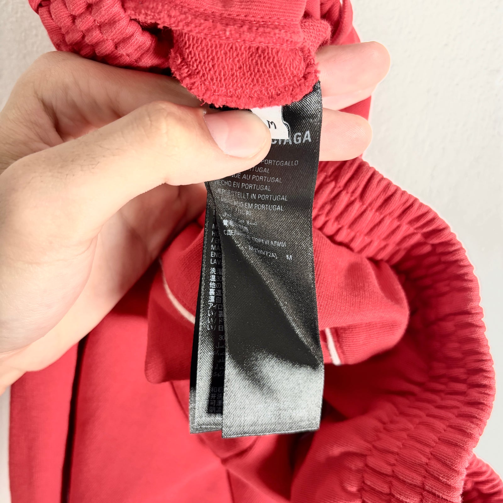 Balenciaga Red/White Soccer Baggy Sweatpants Size M