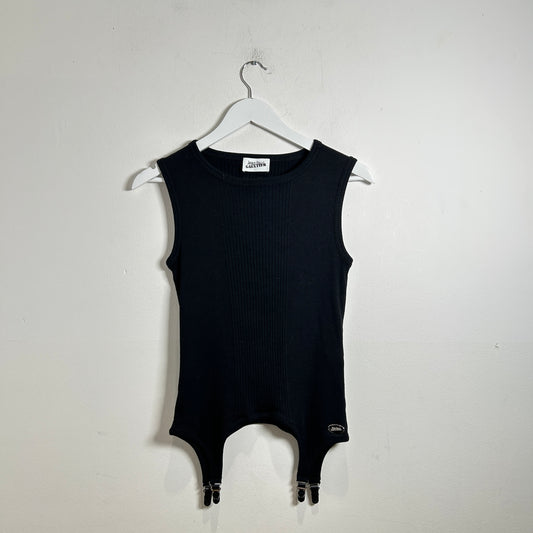 Jean Paul Gaultier Black 'The Garter' Tank Top Size S