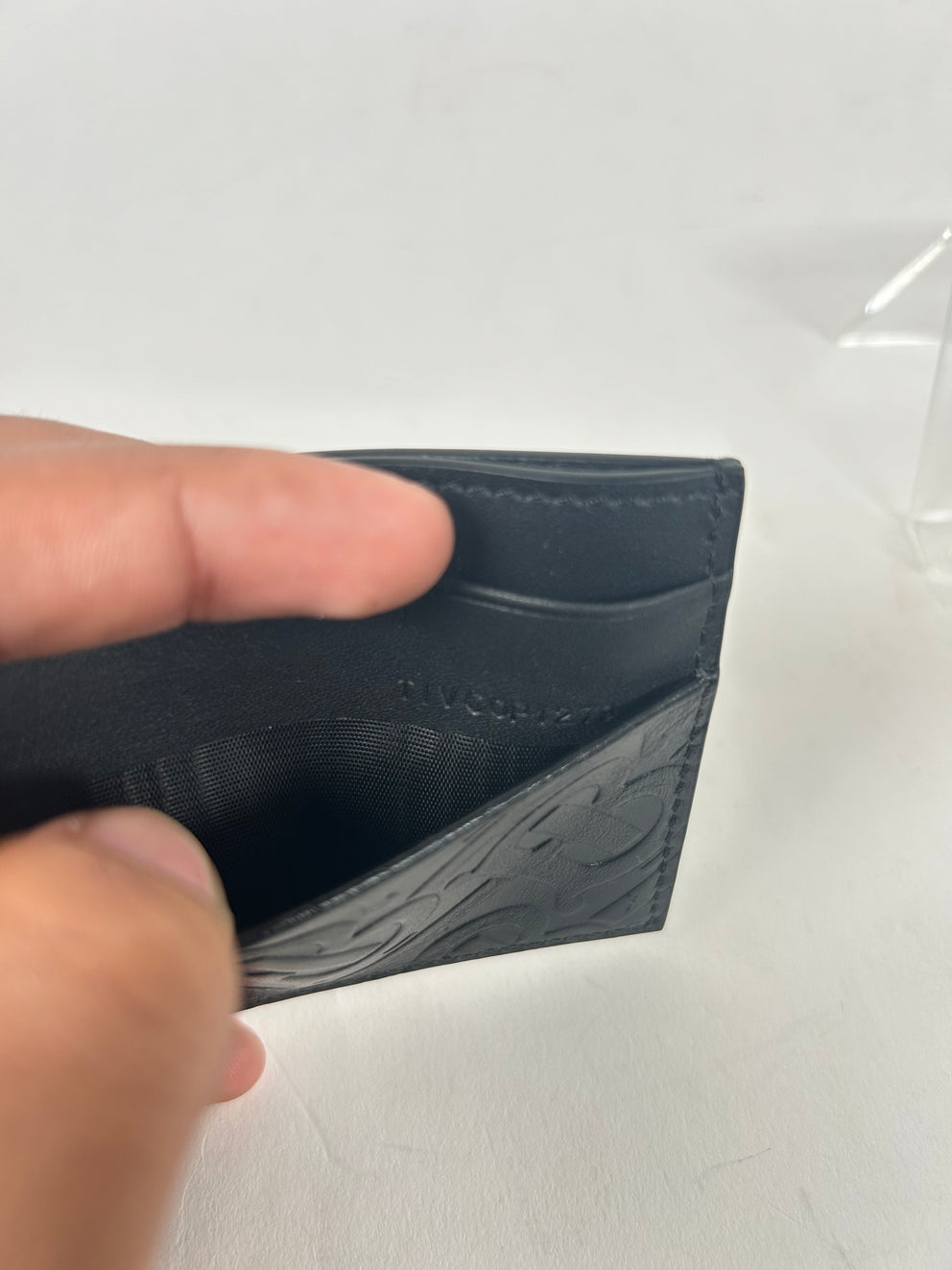 Burberry Black Embossed Logo Card Holder