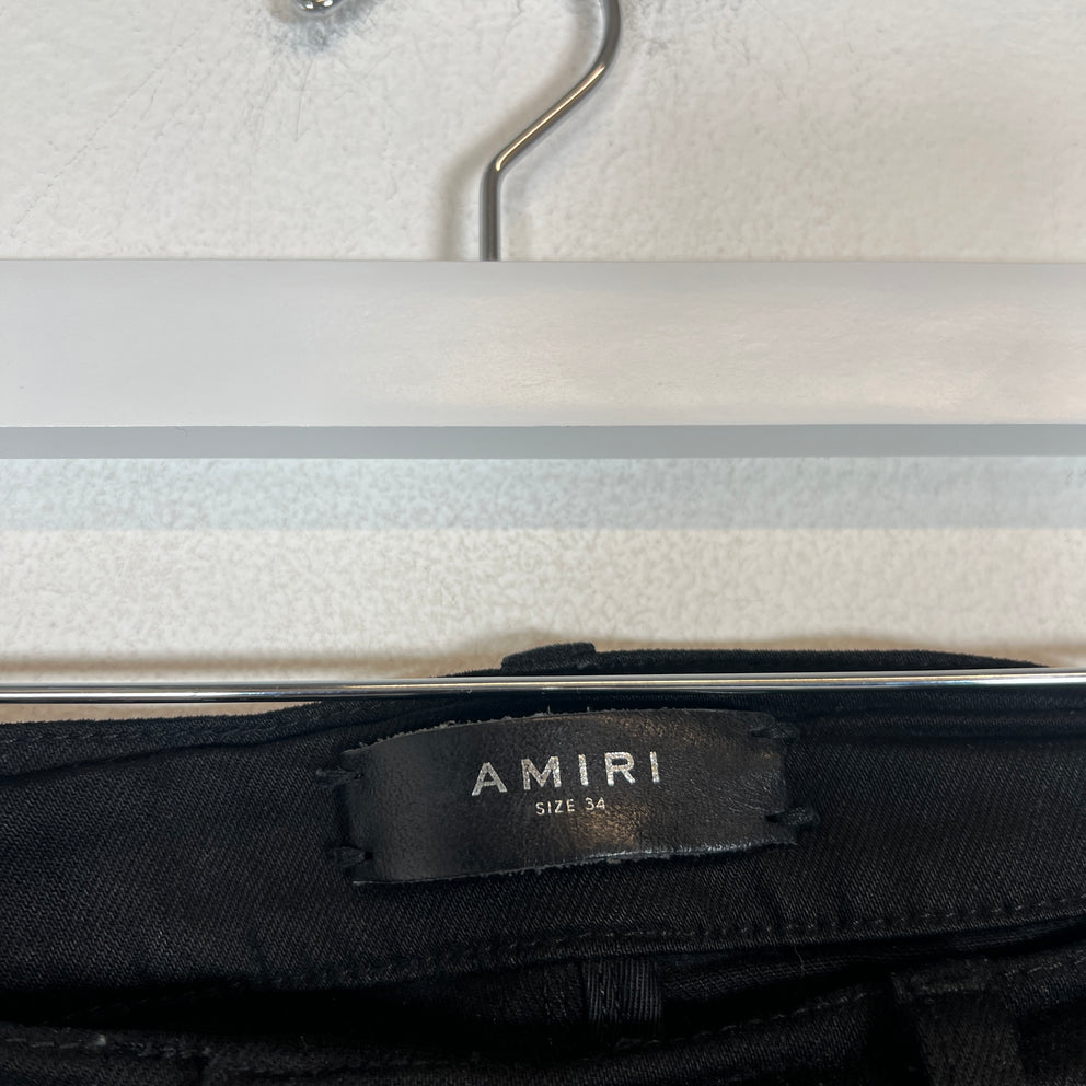 Amiri Black Distressed Thrasher Jeans Size 34