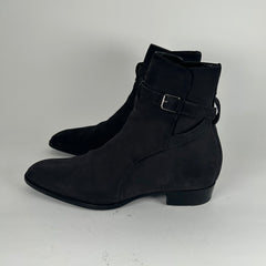 Saint Laurent Paris Charcoal Wyatt Jodphur Boots Size 45