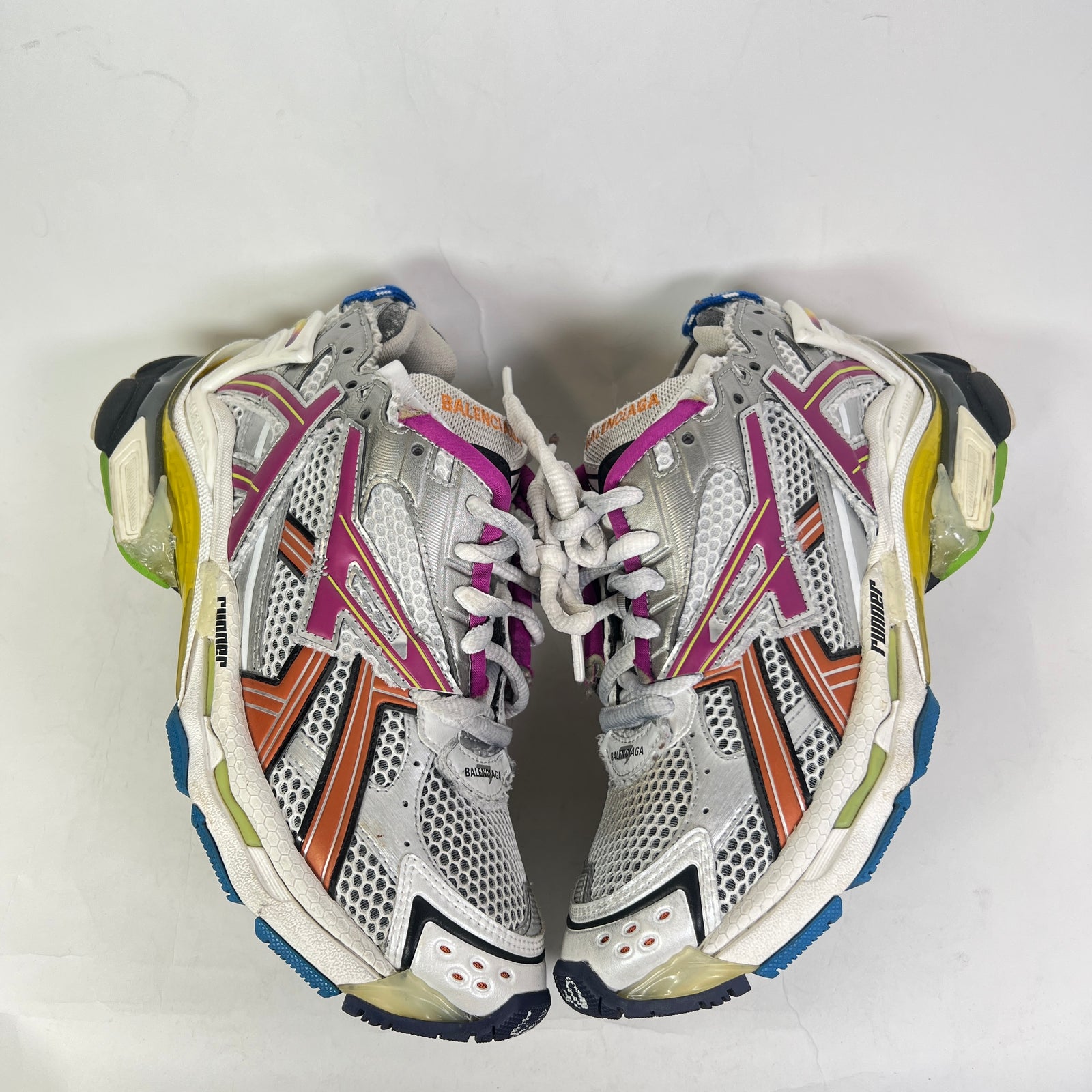 Balenciaga Multicolor Mesh Runners Size 40