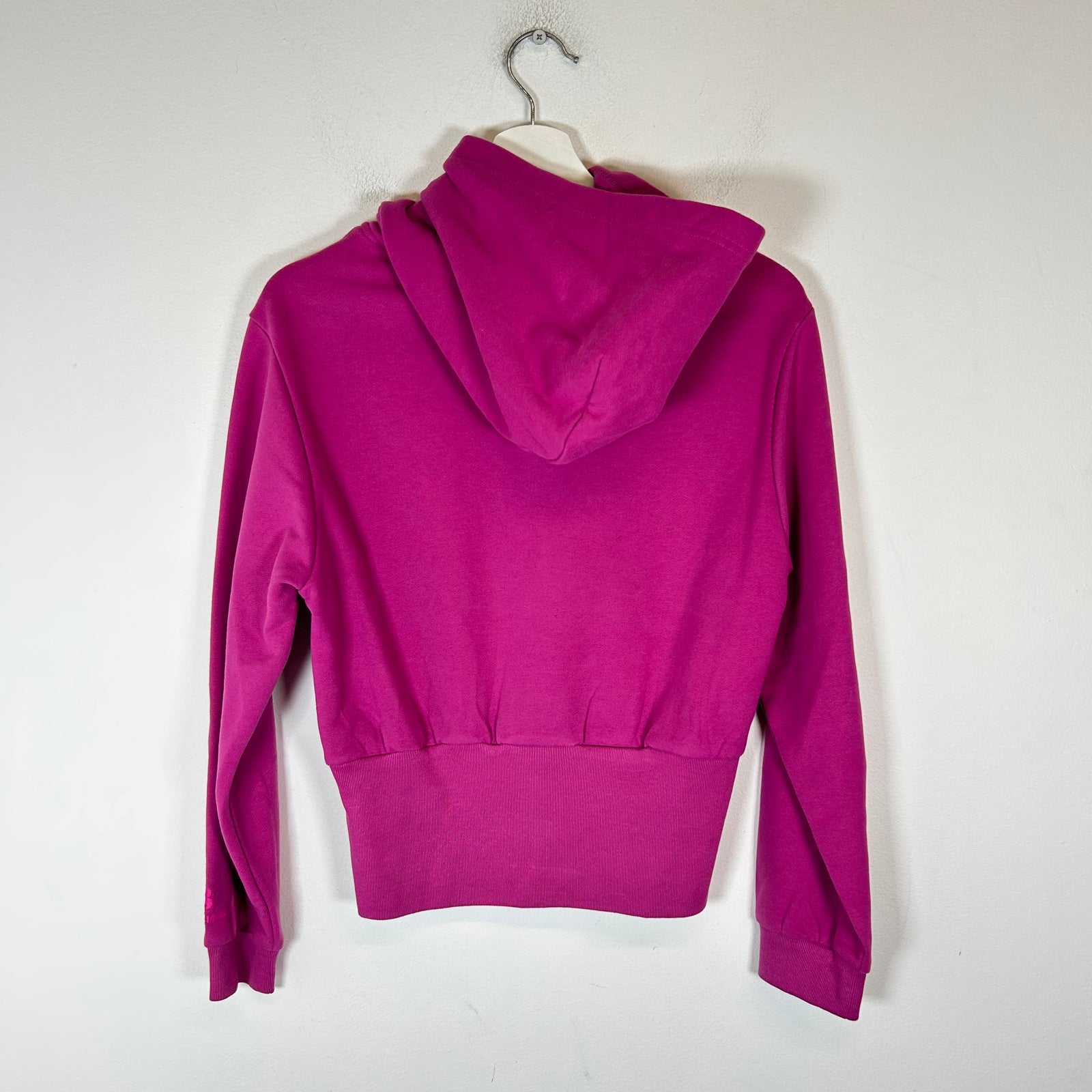 Balenciaga Purple Sporty B Cropped Hoodie Size L