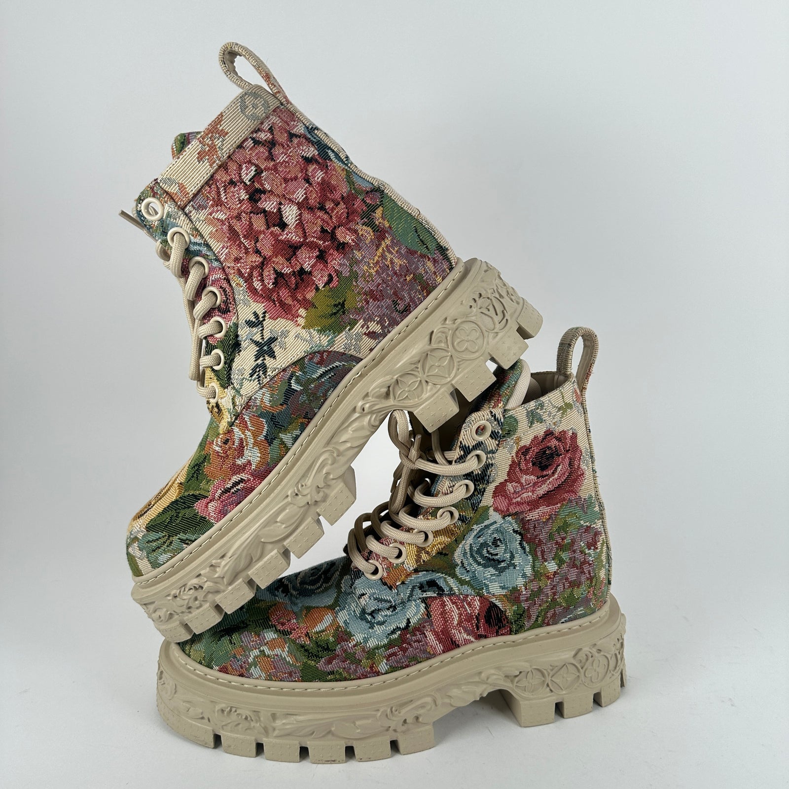 Louis Vuitton Canvas Baroque Ranger Boot Size 7