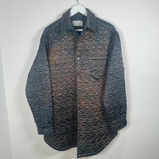 Maison Margiela Metallic Quilted Button-Up Jacket Size L